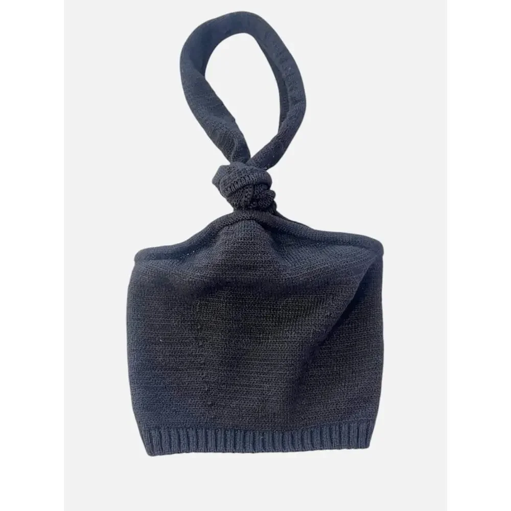 New Cult Gaia Sorine Knit Crop Top in Black Sz XS